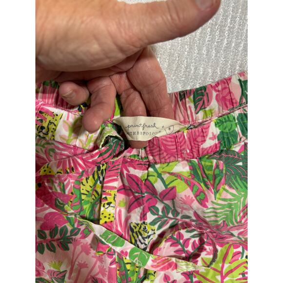 Printfresh for Anthropologie Tropical Jungle Pajama Lounge Shorts sm - Picture 3 of 8